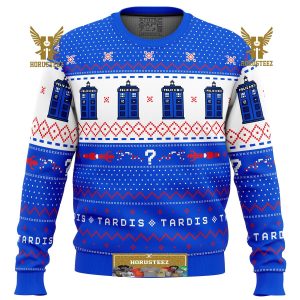 Dr Who Tardis Gifts For Family Christmas Holiday Ugly Sweater