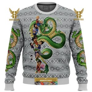 Dragonball Z Play With The Dragon Gifts For Family Christmas Holiday Ugly Sweater