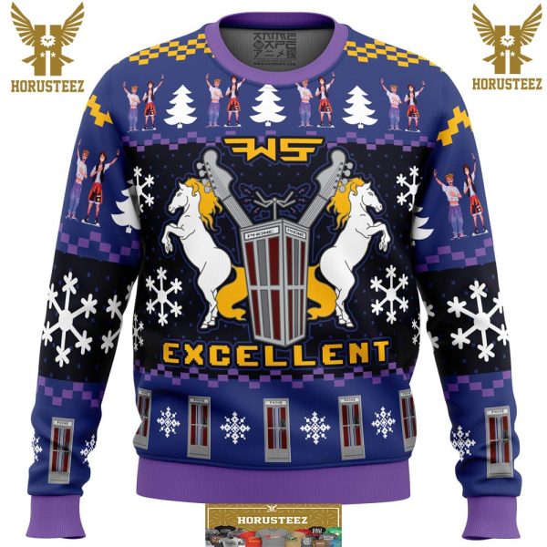Excellent Bill And Ted Gifts For Family Christmas Holiday Ugly Sweater