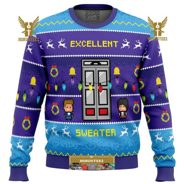 Excellent Sweater Bill And Ted Gifts For Family Christmas Holiday Ugly Sweater