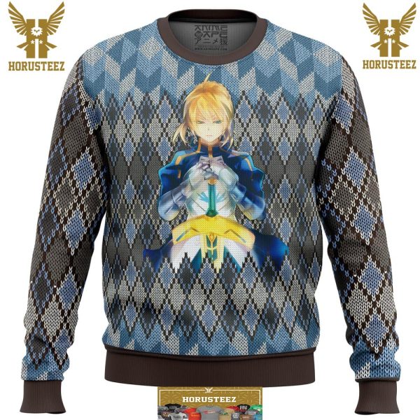 Fate Zero Saber Gifts For Family Christmas Holiday Ugly Sweater