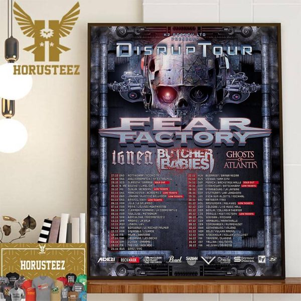Fear Factory First Show Of The Disrup Tour At Nottingham England At Rock City Home Decor Poster Canvas