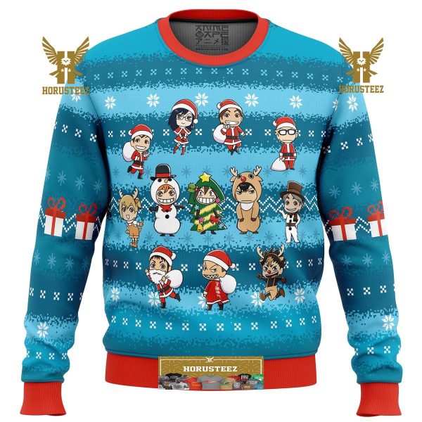 Festive Haikyuu Gifts For Family Christmas Holiday Ugly Sweater