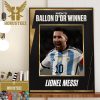 GOAT Of Fooball Lionel Messi 8 Ballon dOr In Career Home Decor Poster Canvas