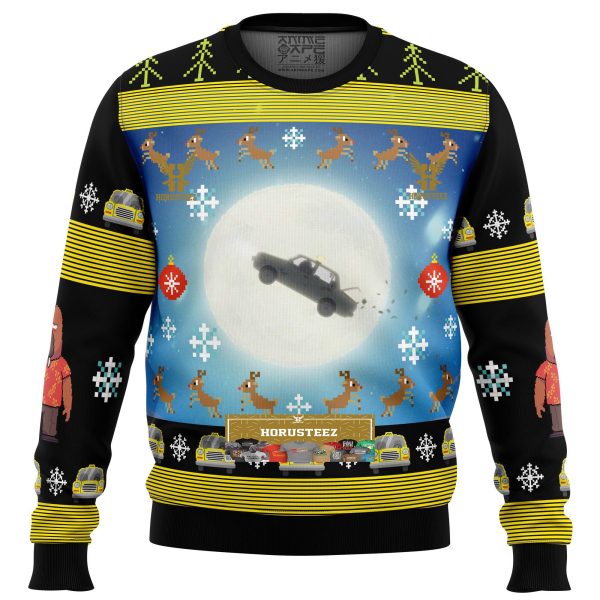 Full Moon Odd Taxi Gifts For Family Christmas Holiday Ugly Sweater