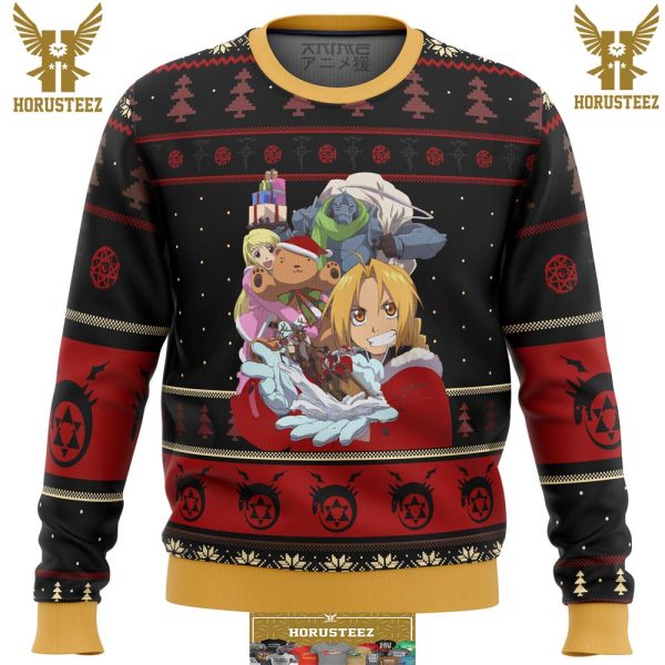 Fullmetal Alchemist Holidays Gifts For Family Christmas Holiday Ugly Sweater
