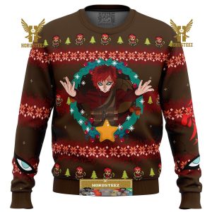 Gaara Naruto Gifts For Family Christmas Holiday Ugly Sweater