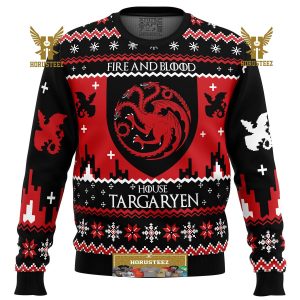 Game Of Thrones House Targaryen Gifts For Family Christmas Holiday Ugly Sweater