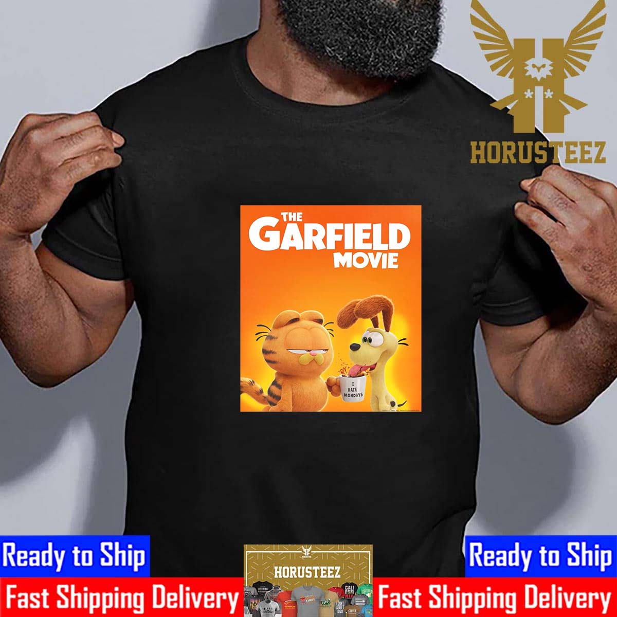 Garfield The Movie 2024 First Look New Poster Unisex TShirt Horusteez