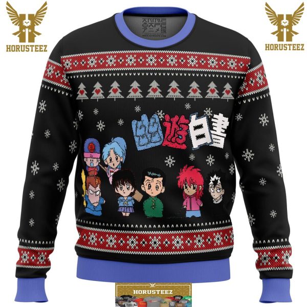 Ghost Fighter Yuyu Hakusho Chibis Gifts For Family Christmas Holiday Ugly Sweater