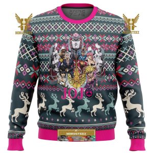 Golden Wind Jojo Bizarre Adventure Gifts For Family Christmas Holiday Ugly Sweater