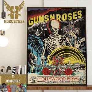 Guns N Roses at Hollywood Bowl Los Angeles CA 1st And 2nd November Home Decor Poster Canvas