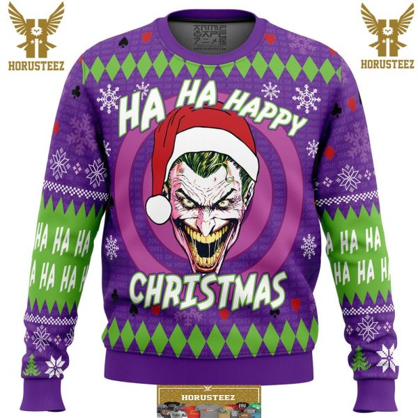 Ha Ha Ha Happy Christmas Joker Gifts For Family Christmas Holiday Ugly Sweater