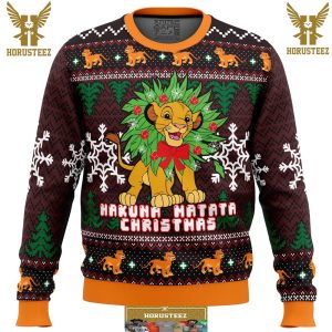Hakuna Matata Lion King Gifts For Family Christmas Holiday Ugly Sweater
