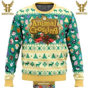 Happy Animal Villagers Animal Crossing Gifts For Family Christmas Holiday Ugly Sweater