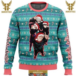Happy Dub Cast Jujutsu Kaisen Gifts For Family Christmas Holiday Ugly Sweater