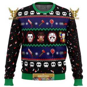 Happy Horrordays Gifts For Family Christmas Holiday Ugly Sweater