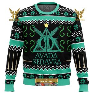 Harry Potter Avada Kedavra Gifts For Family Christmas Holiday Ugly Sweater