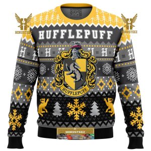 Harry Potter Hufflepuff House Gifts For Family Christmas Holiday Ugly Sweater