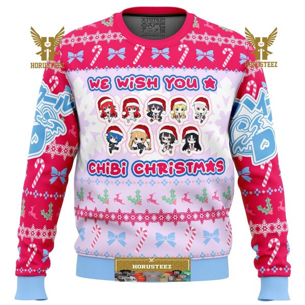 High School Dxd Chibi Girls Gifts For Family Christmas Holiday Ugly Sweater