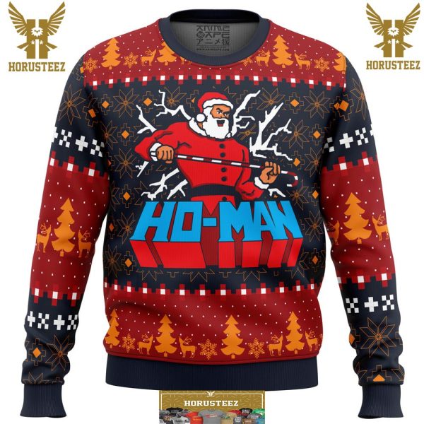 Ho-Man Santa Claus Gifts For Family Christmas Holiday Ugly Sweater