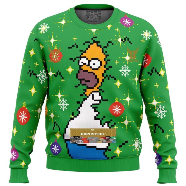 Homer Bush Meme The Simpsons Gifts For Family Christmas Holiday Ugly Sweater