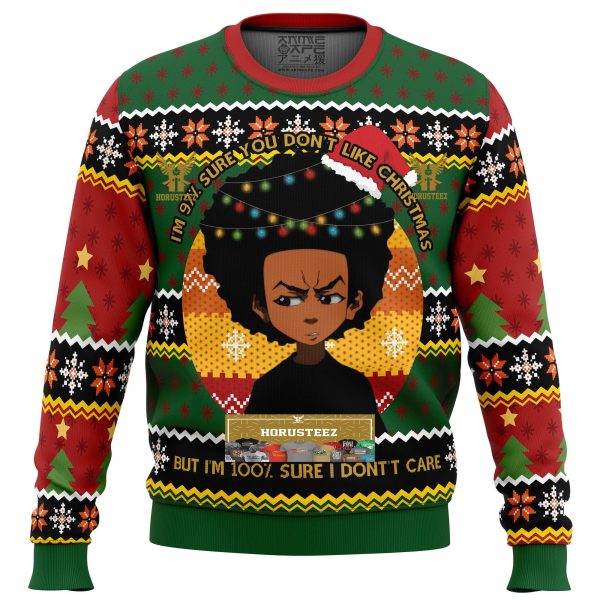 Huey Freeman The Boondocks Gifts For Family Christmas Holiday Ugly Sweater