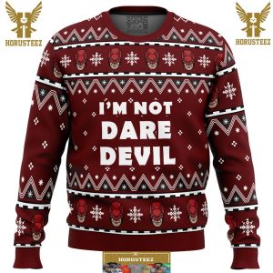 Im Not Daredevil Marvel Gifts For Family Christmas Holiday Ugly Sweater