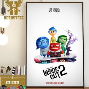 Inside Out 2 Official Poster Big Changes New Emotions Home Decor Poster Canvas