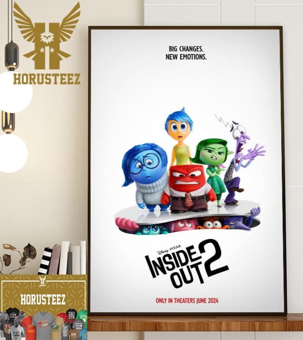 Inside Out 2 Official Poster Big Changes New Emotions Home Decor Poster Canvas