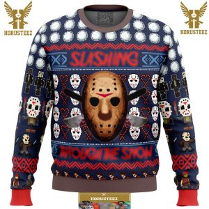 Jason Vorhees Friday The 13th Gifts For Family Christmas Holiday Ugly Sweater