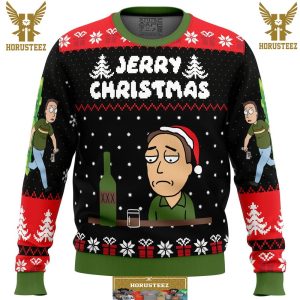 Jerry Christmas Rick And Morty Gifts For Family Christmas Holiday Ugly Sweater