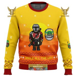 Jingle All The Way Mandalorian Gifts For Family Christmas Holiday Ugly Sweater