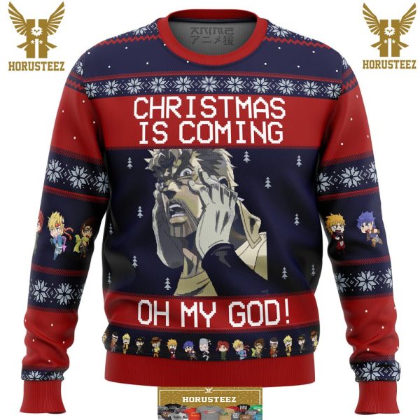 Jojo Bizarre Adventure Joseph Joestar Oh My God Gifts For Family Christmas Holiday Ugly Sweater