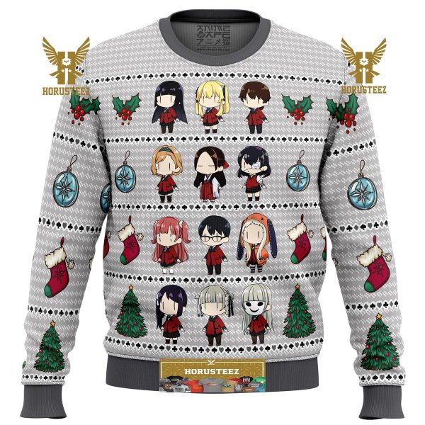 Kakegurui Chibi Gamblers Gifts For Family Christmas Holiday Ugly Sweater