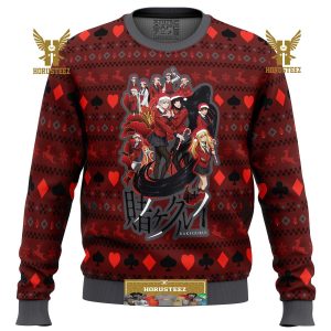 Kakegurui Hyakkaou Private Academy Gifts For Family Christmas Holiday Ugly Sweater