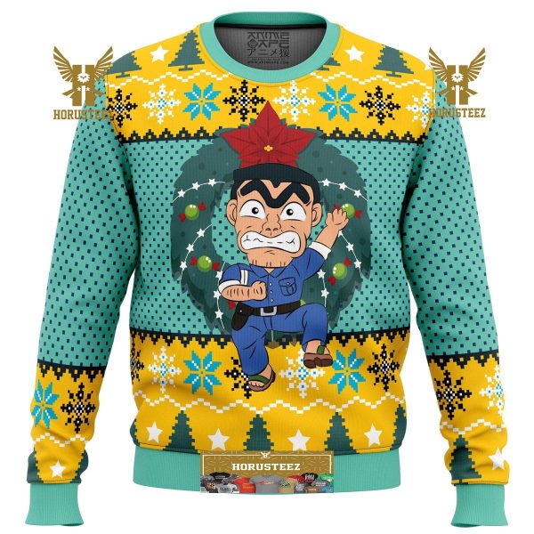 Kankichi Ryotsu Kochikame Tokyo Beat Cops Gifts For Family Christmas Holiday Ugly Sweater
