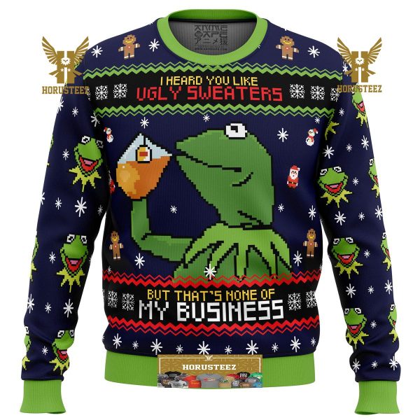 Kermit The Frog Gifts For Family Christmas Holiday Ugly Sweater