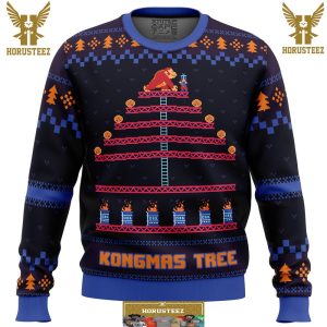 Kongmas Tree King Kong Gifts For Family Christmas Holiday Ugly Sweater