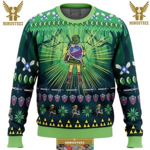 Link Legend Of Zelda Gifts For Family Christmas Holiday Ugly Sweater