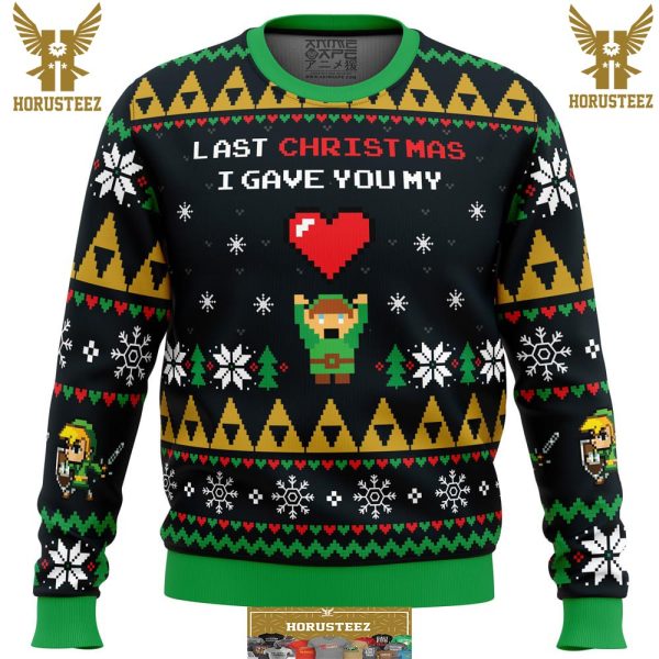 Link To My Heart Legend Of Zelda Gifts For Family Christmas Holiday Ugly Sweater