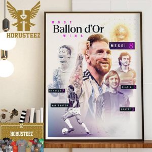Lionel Messi Is The 2023 Ballon dOr Winner For The Most Ballon dOr Wins Home Decor Poster Canvas
