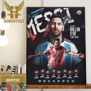 Lionel Messi Wins His 8th Ballon dOr Home Decor Poster Canvas