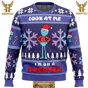 Look At Me Mr Meeseeks Gifts For Family Christmas Holiday Ugly Sweater