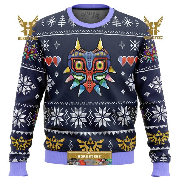 Majoras Mask Legend Of Zelda Gifts For Family Christmas Holiday Ugly Sweater