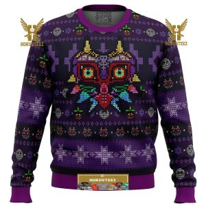 Majoras Mask Seamless Pattern Legend Of Zelda Gifts For Family Christmas Holiday Ugly Sweater