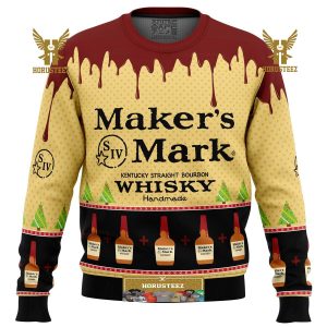 Makers Mark Whisky Gifts For Family Christmas Holiday Ugly Sweater