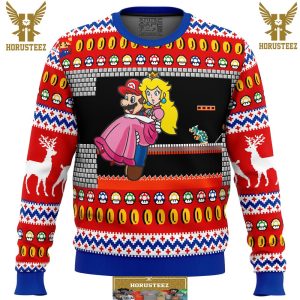 Mario Bowsers Castle Gifts For Family Christmas Holiday Ugly Sweater