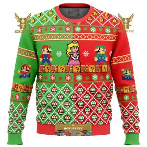 Mario Bros Gifts For Family Christmas Holiday Ugly Sweater