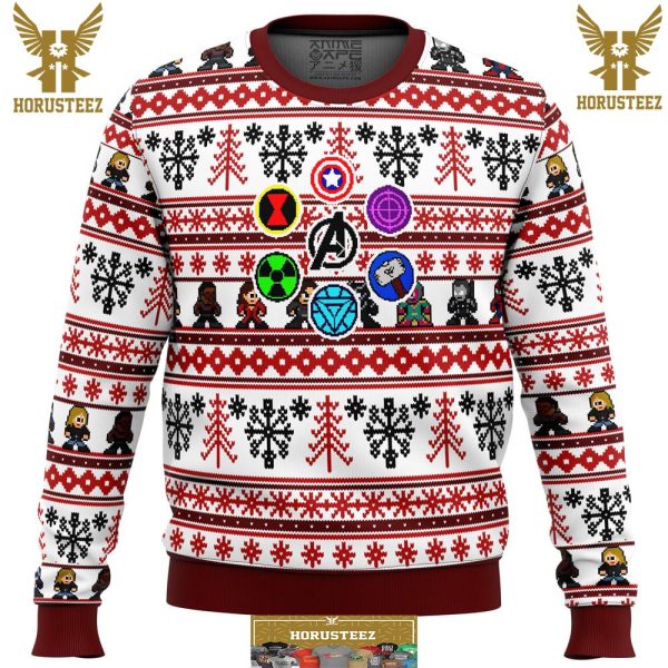 Marvel Avengers Retro Gifts For Family Christmas Holiday Ugly Sweater